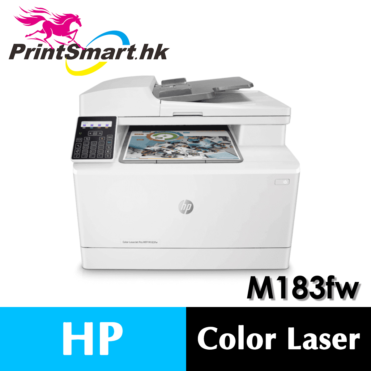 HP Color LaserJet Pro MFP M183fw (7KW56A) – PrintSmart.hk
